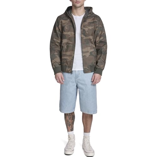 Image of Levi's Men's Workwear Cotton Canvas Hooded Bomber Jacket