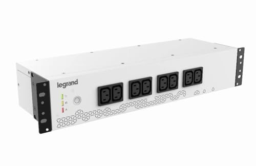LEGRAND 19 Rack PDU mit integr. USV-Anlage 800VA - 480W 1-phasig 230V mit 8 facher IEC Steckdosenleiste für 19-Zoll Racks / Netzverteilerschränken Überbrückungszeit bis zu max.15 Minuten 310331