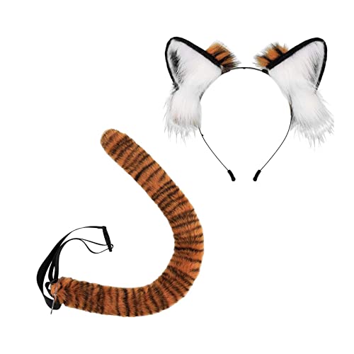 Kit oreilles et queue de tigre pour anniversaire enfant et soirées déguisées