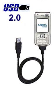 USB Datenkabel Für Nokia 6230i – 100cm, Schwarz, Plug & Play, Inkl. 2 Jahre Garantie, Für Datenübertragung & Internet