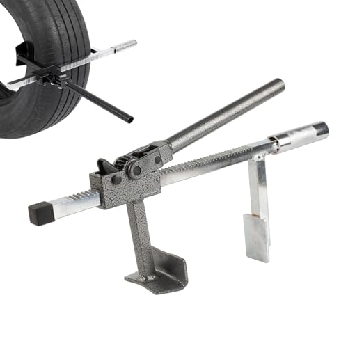 Hanlintk Cambiador de neumáticos universal para coches y motocicletas, kit de reparación de neumáticos de camiones y herramientas de extracción de neumáticos de coche y motocicleta (negro, 43 cm)