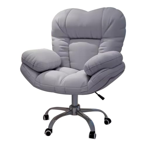 Chaise de bureau inclinable gris clair réglable pour ordinateur LWX