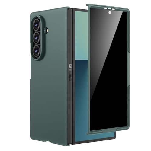 Maxdara for Samsung Galaxy Z Fold 7 Case with Built-in Privacy Screen Protector, Support Wireless Charging Shockproof Protective Phone Cover for Galaxy Z Fold 7 (Green)