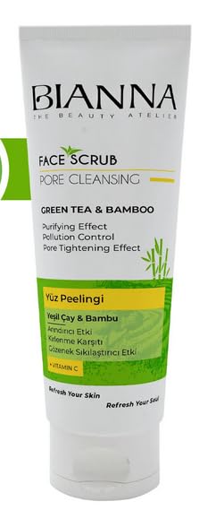 Yüz Peelingi C Vitaminli Ve Gözenek Sıkılaştırıcı Yeşil Çaylı Ve Bambulu 200ml