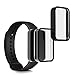 Produktbild kwmobile 2X Cover kompatibel mit Xiaomi Redmi Smart Band Pro Hülle - Fullbody Fitnesstracker Case Set aus Glas - Schwarz Transparent