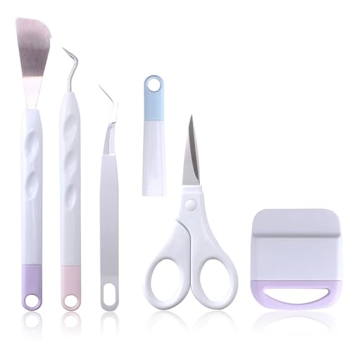 BORDSTRACT 5Pcs Craft Vinyls Weeding Set, Portable Convenient Using Craft Weeding Tool for Scrapbooking, Silhouettes, Carving, Paper Cutting