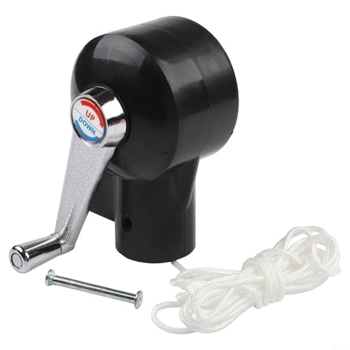 Robuster Regenschirm-Kurbelgriff, Ersatzteil, 43 mm, Stahl, Metall, Outdoor, Terrasse, Sonnenschirm, Zubehör für Garten, Deck, Strandschirm, Teile schwarz/grau