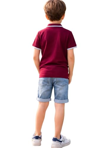 Image of TotzTouch Boys Premium Polo Collar Tshirt Combo with Zipper Closure Color White & Black Age 6 Years to 15 Years