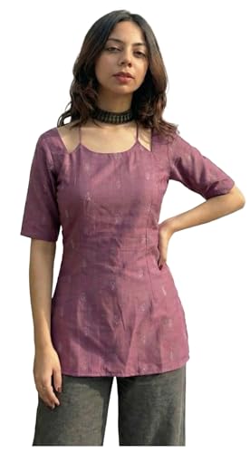 ANNI Designer Women’s Viscose Blend Printed Short Kurti | Straigh...