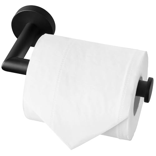 HITSLAM portarrollos para Papel higiénico Acero Inoxidable Porta Rollos de Papel higienico portarrollos baño ontado en la Pared con Tornillos para baño Negro Mate