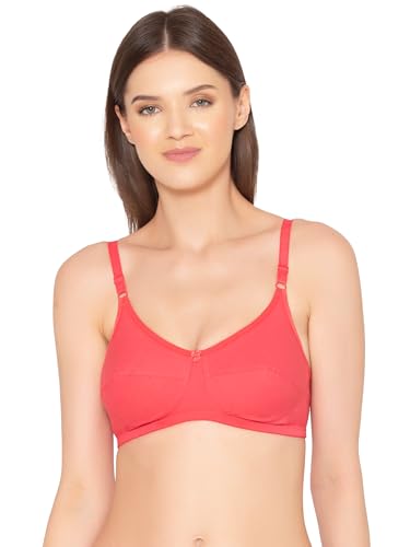 Image of Groversons Paris Beauty Women's Non-Padded Wire-Free Full Coverage Cotton Bra | Adjustable Straps | Hook & Eye Closure | Soft Everyday Bra