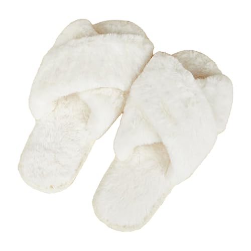 Custom Cute Fluffy Slippers for Women Add Your Photo Name Text, Personalized Bridesmaid Bridal Slippers - Custom Gift for Her