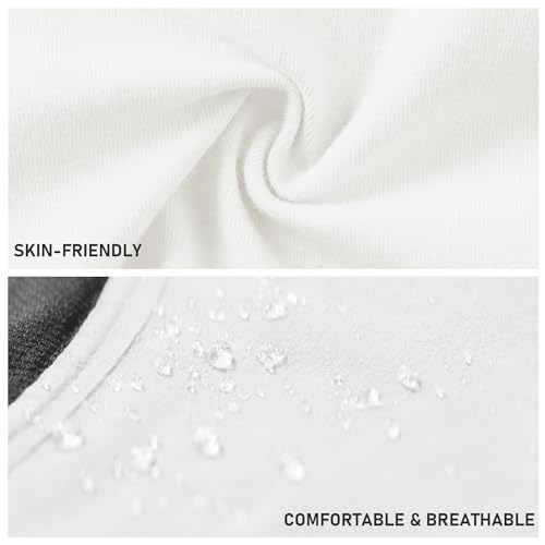Image of BATTEWA Incontinence Underwear for Women Washable, Leak Proof Underwear High Waist Cotton,Bladder Leakage 50ML (5White, Medium, 5 Pack)