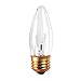 Bulbrite 25ETC/2 25W 120V Incandescent Torpedo Chandelier Bulb B10 Bulb, Clear