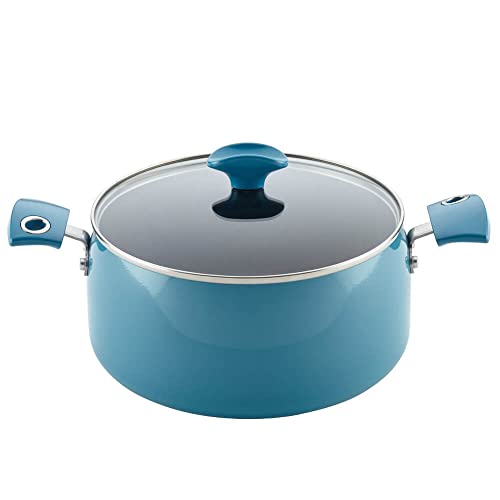 Rachael-Ray-16883-Cityscapes-Porcelain-Enamel-12-Piece-Nonstick-Cookware-Set-Turquoise-Open-Box