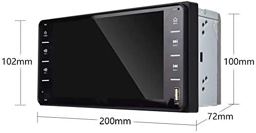 Double Din Car Stereo Radio 7 Inch Touch Screen Bluetooth FM Radio Receiver with USB AUX-in Port Support Smart Phone Mirror Link + Mini 4 LEDs Backup Camera for Toyota Corolla