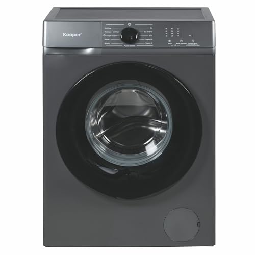 Lavatrice 8 Kg Kooper Carico frontale Scocca in ferro galvanizzato Pannello di controllo in ABS Cestello in acciaio inox 430 Oblò in ABS e vetro con guarnizione in silicone 11 programmi automatici