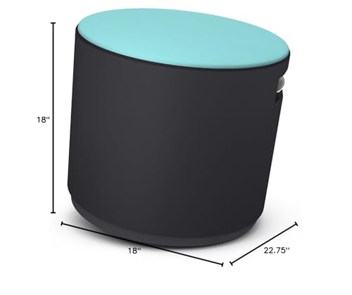 Image of Turnstone by Steelcase Maya Blue Fabric Chair, Black