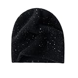 [Aecsoc] 100%カシミヤニット帽 メンズ レディース 【通気性・ 2層構造・ 抗菌防臭】 帽子 ビーニー ニットキャップ 肌に優しい ストレッチ性 柔らかい ZX-222(ブラックパターン)