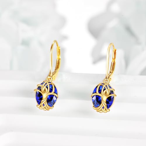 DOVRAN 14K Solid Gold Leverback Earrings for Women Real Yellow Gold Filigree Dangle Earrings Trendy Jewelry Birthday Mother's Day Gifts for Wife Mom2