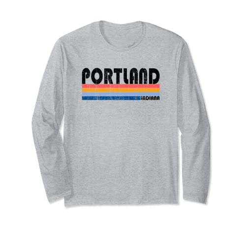31w8xQ0TXdL._SL500_ Vintage 70s 80s Style Portland, IN Long Sleeve T-Shirt