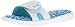 Under Armour Women's Ignite Maze VIII Slides, White/Island Blues, 7 B(M) US