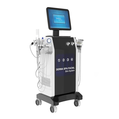 Máquina RF fraccionaria facial Hydra Dermabrasion de limpieza profunda con martillo de hielo bipolar EMS para rejuvenecimiento de la piel 15 en 1 con pistola pulverizadora