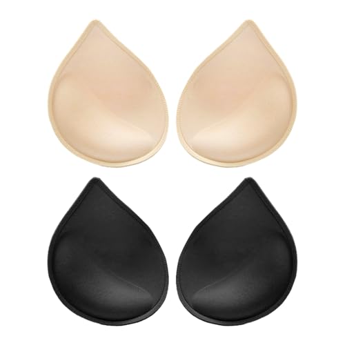 ZBHDEYG 2 Pares De Almohadillas De Sujetador Push-Up, Inserciones De Sujetador, Copas De Sujetador, Copas De Sujetador Transpirables De Algodón, Almohadillas De Sujetador