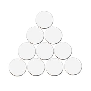 Blank Golf Ball Marker in 24mm, Suit for Custom Printing, Pack of 10 (White)