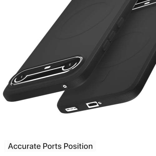 Image of Pikkme Back Cover for Tecno Pova Slim 5G Soft Matte Silicone Mag-Safe Design (Mag-Safe Not Support) Camera Protection | Slim Fit Bumper Cover (Black)