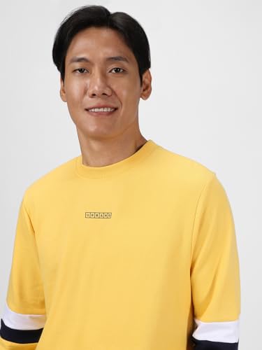 Image of Urbano Fashion Men's Cotton Color Block Sweatshirt