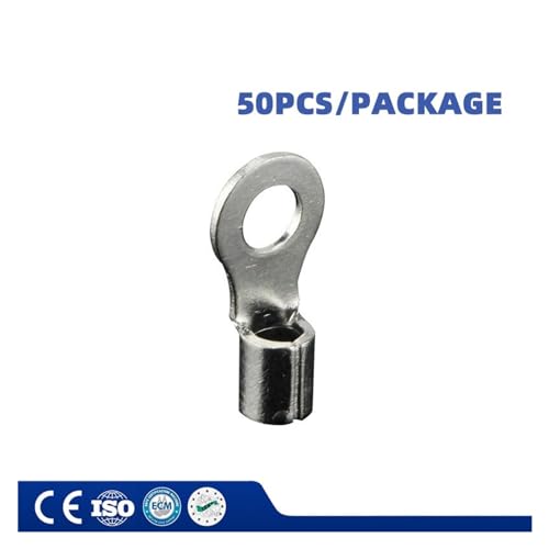 Terminal de engarce de cobre desnudo OT RNB 1.25/2 de alta conductividad para cables 22-10AWG 4