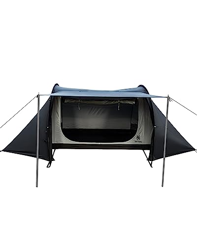 Windschutz-Campingzelt für 3–4 Personen, zweilagig, wasserdicht, Pop-up-offen, Anti-UV-Touristenzelt für Outdoor, Wandern, Strand, Reisen, Camping