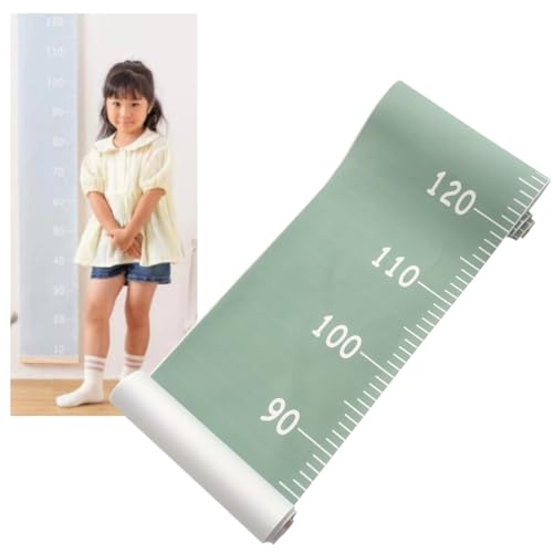身長計 壁掛け 壁掛 かべかけ ウォールステッカー マグネット式 賃貸OK 北欧デザイン 成長記録 知育グッズ 子供部屋 出産祝い ギフト プレゼント インテリア 韓国風 モノトーン くすみカラー 木目調 シンプル ナチュラル 男の子 女の子 (グリーン)