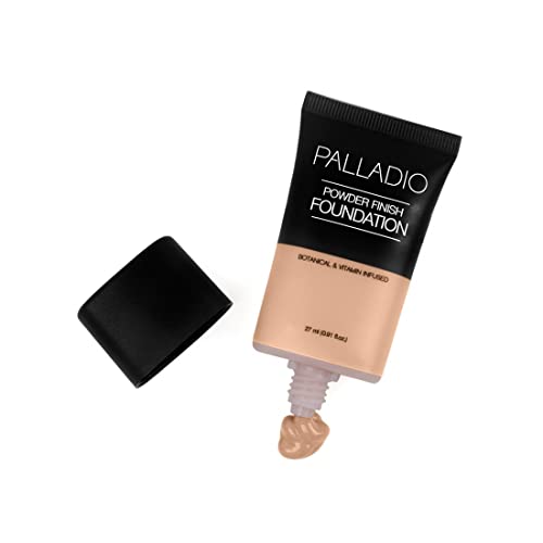 Palladio Powder Finish Liquid Foundation, Natural Matte Appearance, Reduces Fine Lines, Covers Large Pores - Image 3