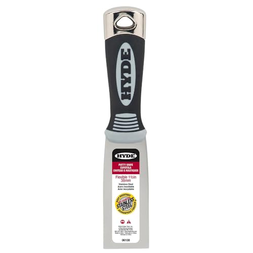 Hyde Tools 06108 Pro 1-1/2-Inch Flexible Putty Knife Stainless Tool
