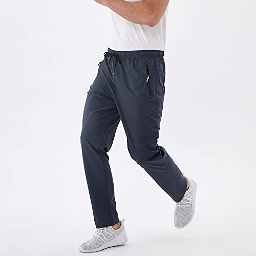 Rapoo Men's Lightweight Pants with Zipper Pockets Quick Dry Workout Athletic Travel Pants3