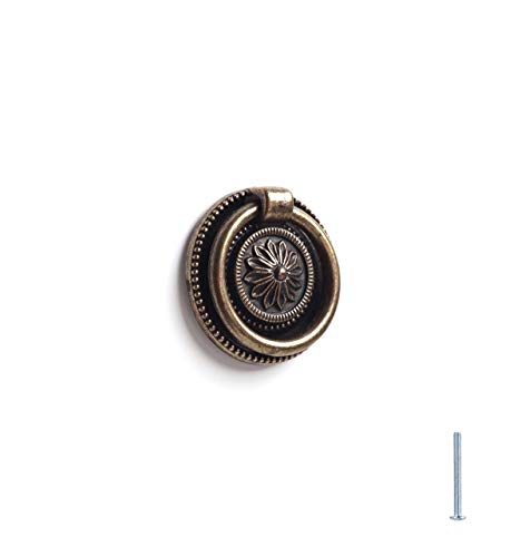 Tiradores y pomos para armarios, cajones puertas y muebles, de diferentes patrones y colores, anticuados y modernizados (ACABADO EN CUERO VIEJO, 38MM)