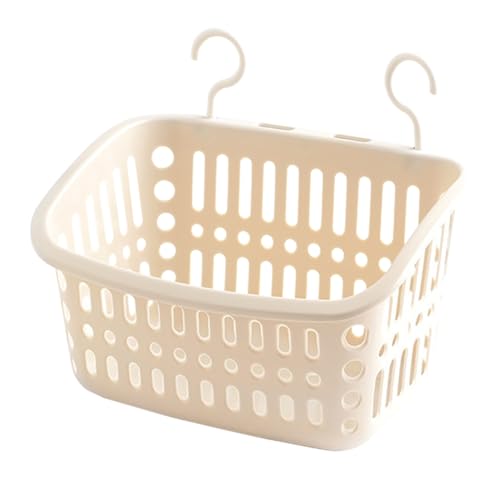 Panier de rangement au bord de la piscine, récipient résistant aux UV avec porte-gobelet et crochets, rangement extérieur pour serviettes, boissons, jouets, bouteilles d'eau et accessoires de natation