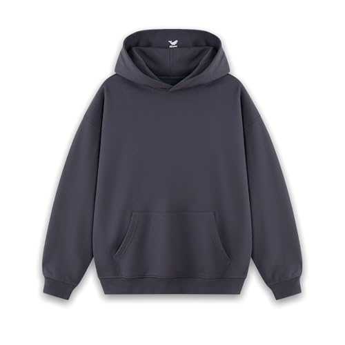 Solid Color Hoodie For Men Classic Basic Hoodie - CHARCOAL GRAY