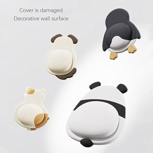 Image of KIMEE Cat Shape Silicone Wall Protector Door Stopper | Soft Rubber Bumper for Door Handle, Fridge & Furniture | Noise & Scratch Protection (Pack of 2)