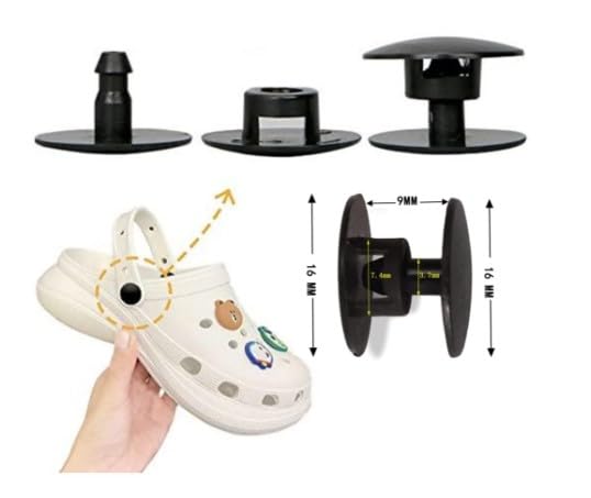 Image of Replacement Strap Rivet Buttons for Crocs Clog Shoes Repair, 10 Sets, 16mm, Easy to Install