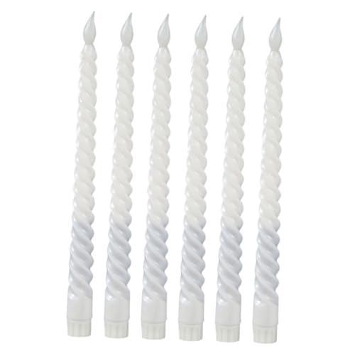 Velas LED cónicas sin llama que evitan manchas de cera en banquetes y hogar