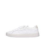 3 strisce traforate adidas Sleek W, Scarpe da Ginnastica Donna, Bianco Footwear White Footwear White Crystal White 0, 36 EU