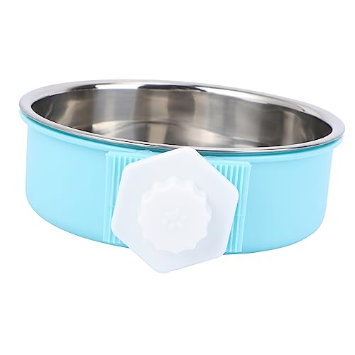 DECOMELODY ステンレス製の犬用ボウル 摂食 犬用水入れ 猫ボウル ドッグフード自動給餌器大型犬 子犬 犬の皿 鋼鉄 フィーダー 犬用ウォーターディスペンサー 犬の餌箱 Blue