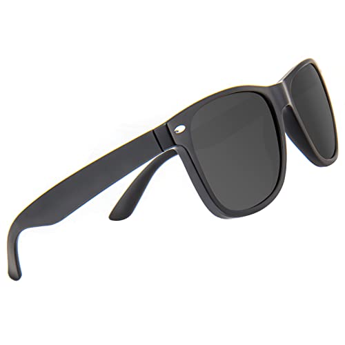 MAXJULI Polarized Sunglasses for Big Heads Men Women,UV 400 Protection Wood Grain Sun Glasses 88094