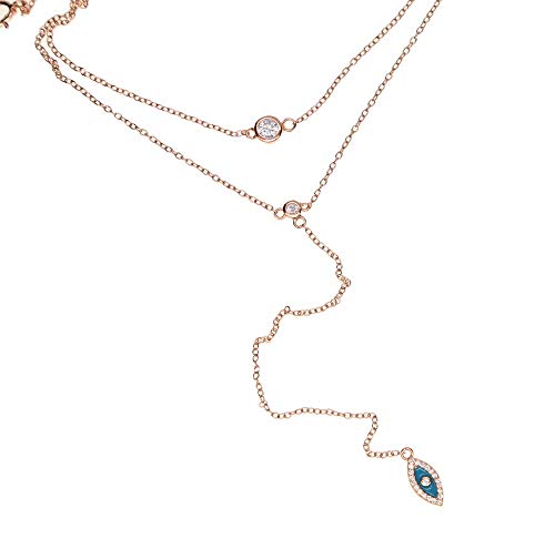 Collier Argent 925 Femmes MOCHAMIK tour de cou lariat émail double couche