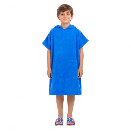 Image of ALLEN & MATE Kids Surf Poncho Towel Robe, Hooded Changing Robe, 6-13 Years