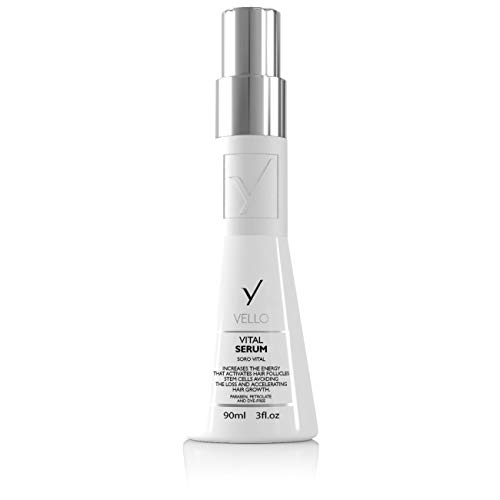 Vello Vital Serum | Combats Hair Loss | Restores Vitality | Follicular Stem Cell Fertilizer | Accelerate Hair Growth | Ideal for Men and Women with Capillary Atrophy | 3 oz