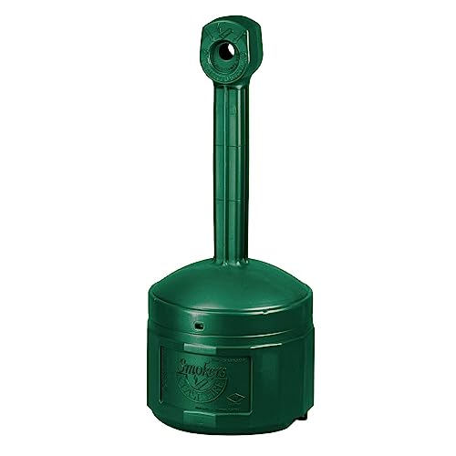 Justrite 26800G Cease-Fire Forest Green Cigarette Butt Receptacle